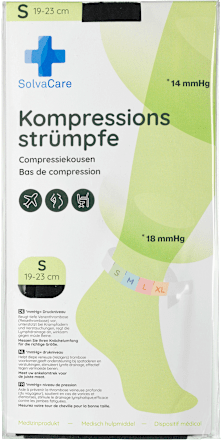 Kompressionsstrümpfe Größe S schwarz SolvaCare
