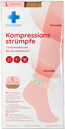 Kompressionsstrümpfe Größe L beige SolvaCare