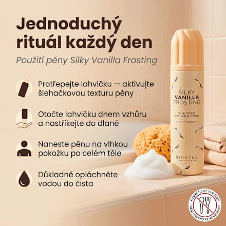 sprchová pěna Silky Vanilla Frosting BIOVÈNE BARCELONA