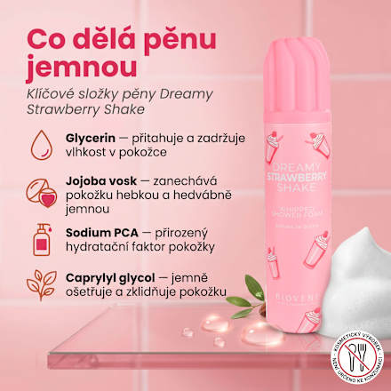 sprchová pěna Dreamy Strawberry Shake BIOVÈNE BARCELONA