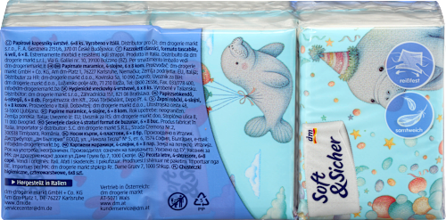 papírové kapesníky 4vrstvé 6x8 Soft&Sicher