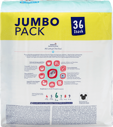 Windeln Premium Gr. 6 (15+ kg) Jumbopack babylove