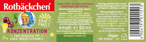 Mehrfruchtsaft Konzentration Rotbäckchen