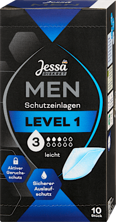 Men Einlagen Inkontinenz Level 1 Leicht Jessa DISKRET