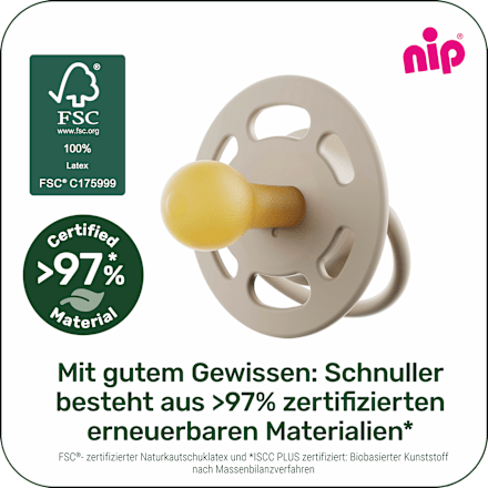 Schnuller Cherry night mint/braun, Gr.1, 0-6 Monate Nip