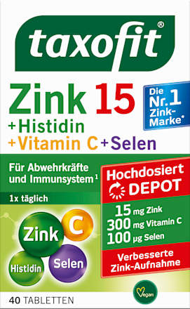Zink+ Histidin + Vitamin C + Selen Tabletten 40 St taxofit