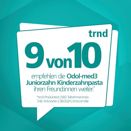 Zahnpasta Juniorzahn 6-13 Jahren Odol med 3