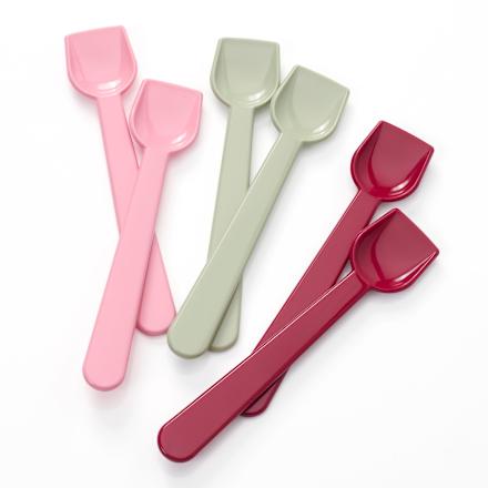 Eislöffel-Set aus Kunststoff, rosa/berry/pistazie Koziol