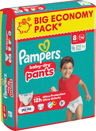 Baby Pants Gr. 8 XL (17+ kg) Big Pack Pampers baby-dry