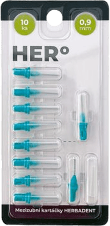 HERo ELECTRA náhradní mezizubní kartáčky 0,9 mm Herbadent