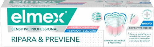 Dentifricio sensitive professional ripara & previene elmex