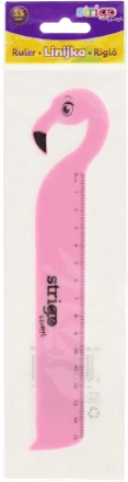 Riglă plastic Flamingo 15 cm
 Strigo