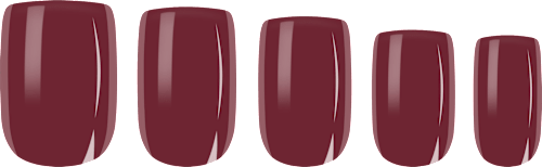 Press Ons Merlot Short Square NÉONAIL