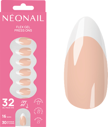 Press Ons Perfect French Medium Almond NÉONAIL