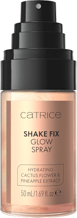 Rozświetlający spray utrwalający makijaż Shake Fix Glow Spray CATRICE