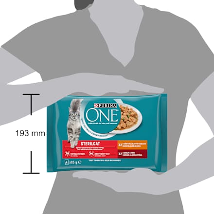Sterilised kapsičky pro kočky kuře, hovězí ve šťávě 4x85g PURINA GOURMET