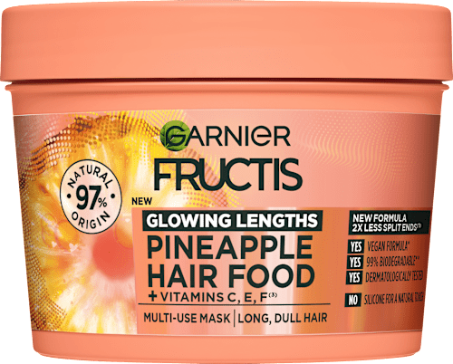  GLOWING LENGTHS PINEAPPLE HAIR FOOD maska za dugu kosu bez sjaja GARNIER FRUCTIS