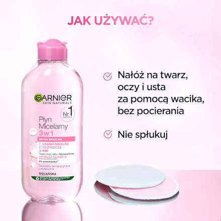 Płyn micelarny 3w1 dla skóry wrażliwej GARNIER