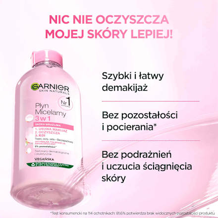 Płyn micelarny 3w1 dla skóry wrażliwej GARNIER