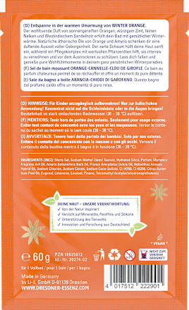 Schaumbad Winter Orange Dresdner Essenz