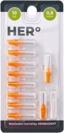 HERo ELECTRA náhradní mezizubní kartáčky 0,8 mm Herbadent