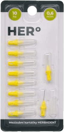 HERo ELECTRA náhradní mezizubní kartáčky 0,6 mm Herbadent