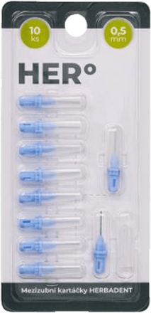 HERo ELECTRA náhradní mezizubní kartáčky 0,5 mm Herbadent
