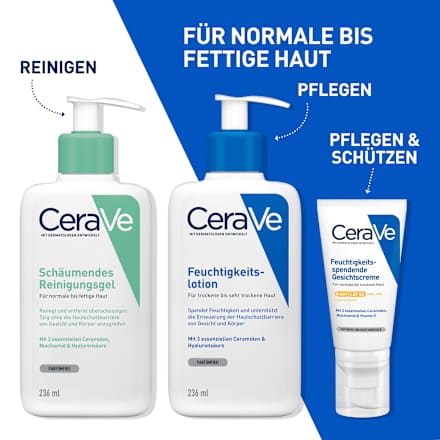 CeraVe schäumendes Reinigungsgel für normale bis fettige Haut CeraVe