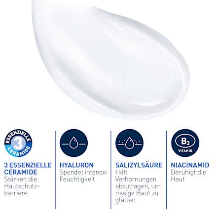 CeraVe SA Regenerierende Fußcreme - Für extrem trockene, raue und rissige Haut CeraVe