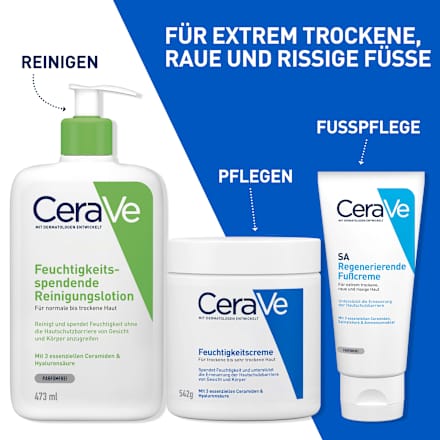 CeraVe SA Regenerierende Fußcreme - Für extrem trockene, raue und rissige Haut CeraVe