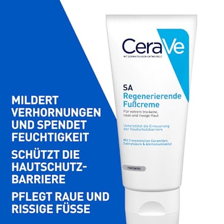 CeraVe SA Regenerierende Fußcreme - Für extrem trockene, raue und rissige Haut CeraVe