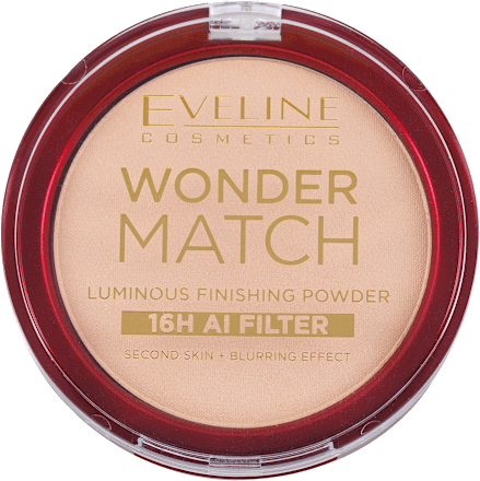 WONDER MATCH LUMINOUS 16H AI FILTER kompaktni puder za fiksiranje EVELINE COSMETICS
