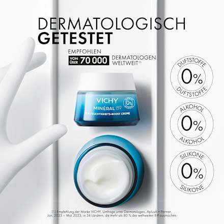 VICHY MINÉRAL 89 72h Feuchtigkeitsboost Creme ohne Duft VICHY LABORATOIRES