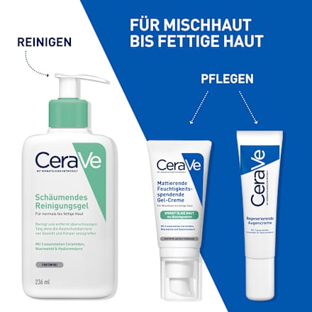 CeraVe Feuchtigkeitsspendende Gel-Creme mattierenend CeraVe