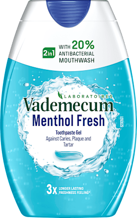 Pasta de dinți, gel 2in1 Menthol Fresh Vademecum
