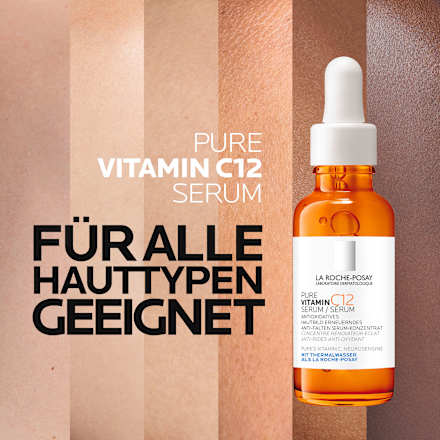 LA ROCHE-POSAY Pure Vitamin C12 Serum, Anti-Falten Serum Konzentrat LA ROCHE-POSAY