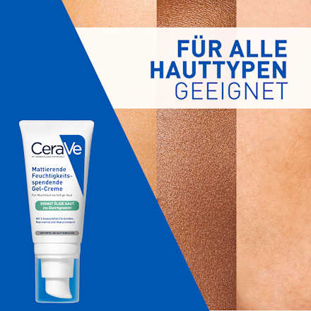 CeraVe Feuchtigkeitsspendende Gel-Creme mattierenend CeraVe