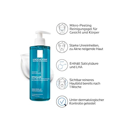 LA ROCHE-POSAY Effaclar Mikro-Peeling Reinigungsgel stark unreine Haut LA ROCHE-POSAY