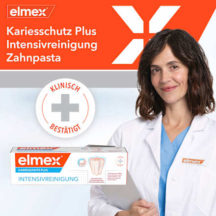 Zahnpasta Kariesschutz Plus, Intensivreinigung elmex