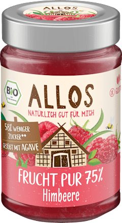 Fruchtaufstrich Himbeere Frucht Pur 75% ALLOS