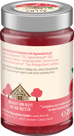 Fruchtaufstrich Himbeere Frucht Pur 75% ALLOS