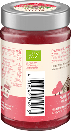 Fruchtaufstrich Himbeere Frucht Pur 75% ALLOS