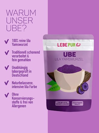 Ube Lila Yamswurzel Pulver Lebepur