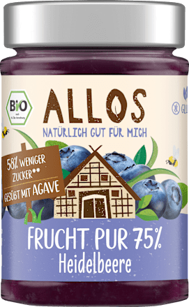 Fruchtaufstrich Heidelbeere Frucht Pur 75% ALLOS