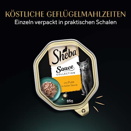 Nassfutter Katze Sauce Collection mit Pute Sheba