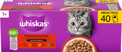 Nassfutter Katze 1+ Klassische Auswahl Mega Pack Whiskas
