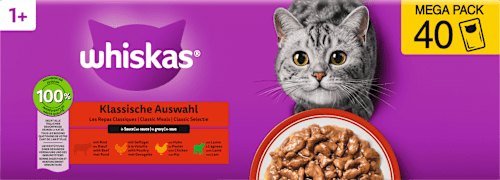 Nassfutter Katze 1+ Klassische Auswahl Mega Pack Whiskas
