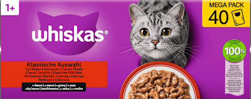 Nassfutter Katze 1+ Klassische Auswahl Mega Pack Whiskas