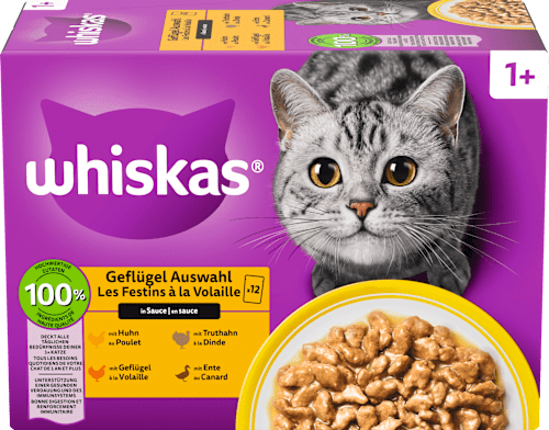 Nassfutter Katze 1+ Geflügelauswahl Whiskas