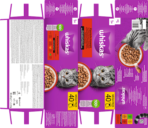 Nassfutter Katze 1+ Klassische Auswahl Mega Pack Whiskas